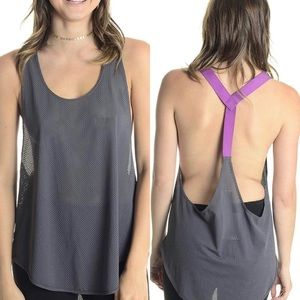 Free People Tops - Free People Movement Tank Charcoal / Purple Free People Tops - Free People Movement Tank Charcoal / Purple